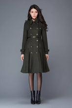 Load image into Gallery viewer, Double Breasted Wool Trench Coat C1028#
