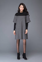 Load image into Gallery viewer, Wool patch work tunic dress for winter C1012
