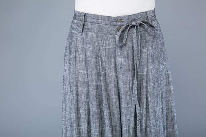 linen pants, linen trousers, high waisted trousers, wide leg pants women, grey linen pants, palazzo pants, linen pants women C1039