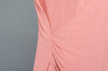 linen dress, Maxi dress, Pink dress, womens dresses, loose dress, summer dress, linen long dress, linen dress, Asymmetrical dress C919