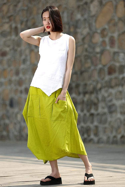 Linen blouse, white linen blouse, linen top, loose linen blouse, sleeveless linen top, summer blouse, summer linen top, women blouse CF118