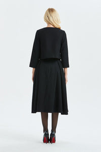 Black wool skirt, maxi skirt, winter custom skirt, midi skirt, woman skirt, womens skirt, warm winter skirt, warm skirt, pleated skirt C1336
