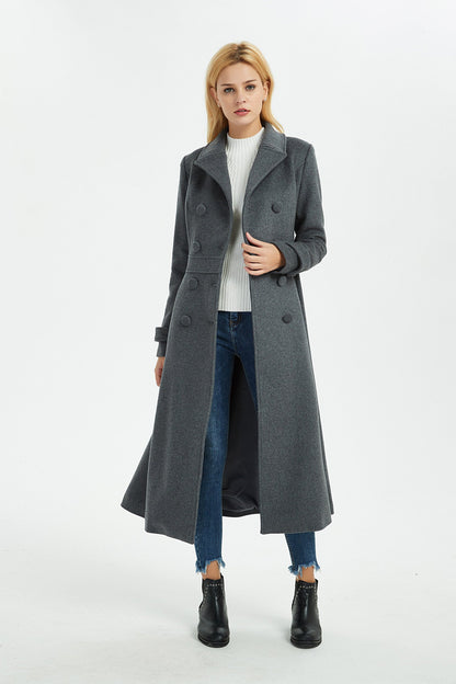 Gray winter wool coat, winter women coat, long gray wool coat, wool coat women, winter wool coat, warm coat, long warm coat C1369
