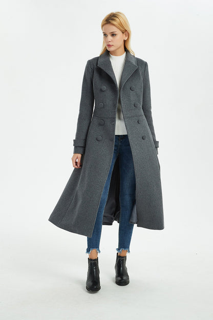 Gray winter wool coat, winter women coat, long gray wool coat, wool coat women, winter wool coat, warm coat, long warm coat C1369