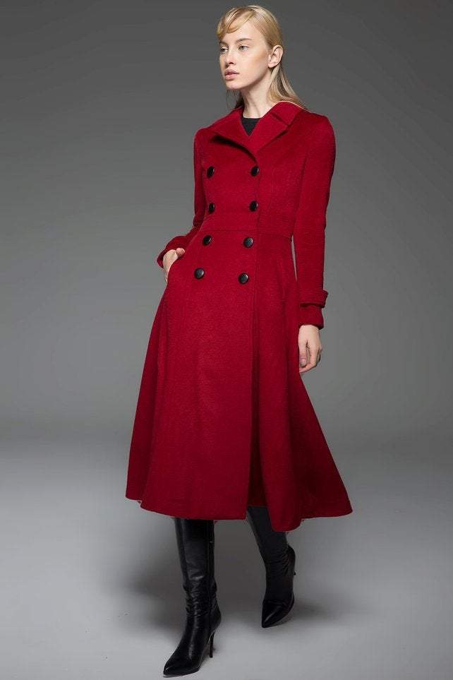 Gray winter wool coat, winter women coat, long gray wool coat, wool coat women, winter wool coat, warm coat, long warm coat C1369