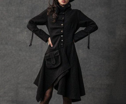 Army Green Modern Coat C183