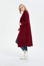 Load image into Gallery viewer, Red wool coat, winter coat, womens coat, long coat, wool coat, winter wool coat, womens wool coat, long wool coat, pockets coat C1356
