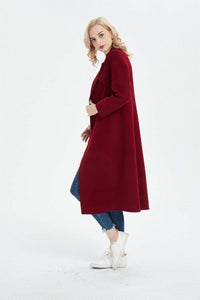 Red wool coat, winter coat, womens coat, long coat, wool coat, winter wool coat, womens wool coat, long wool coat, pockets coat C1356