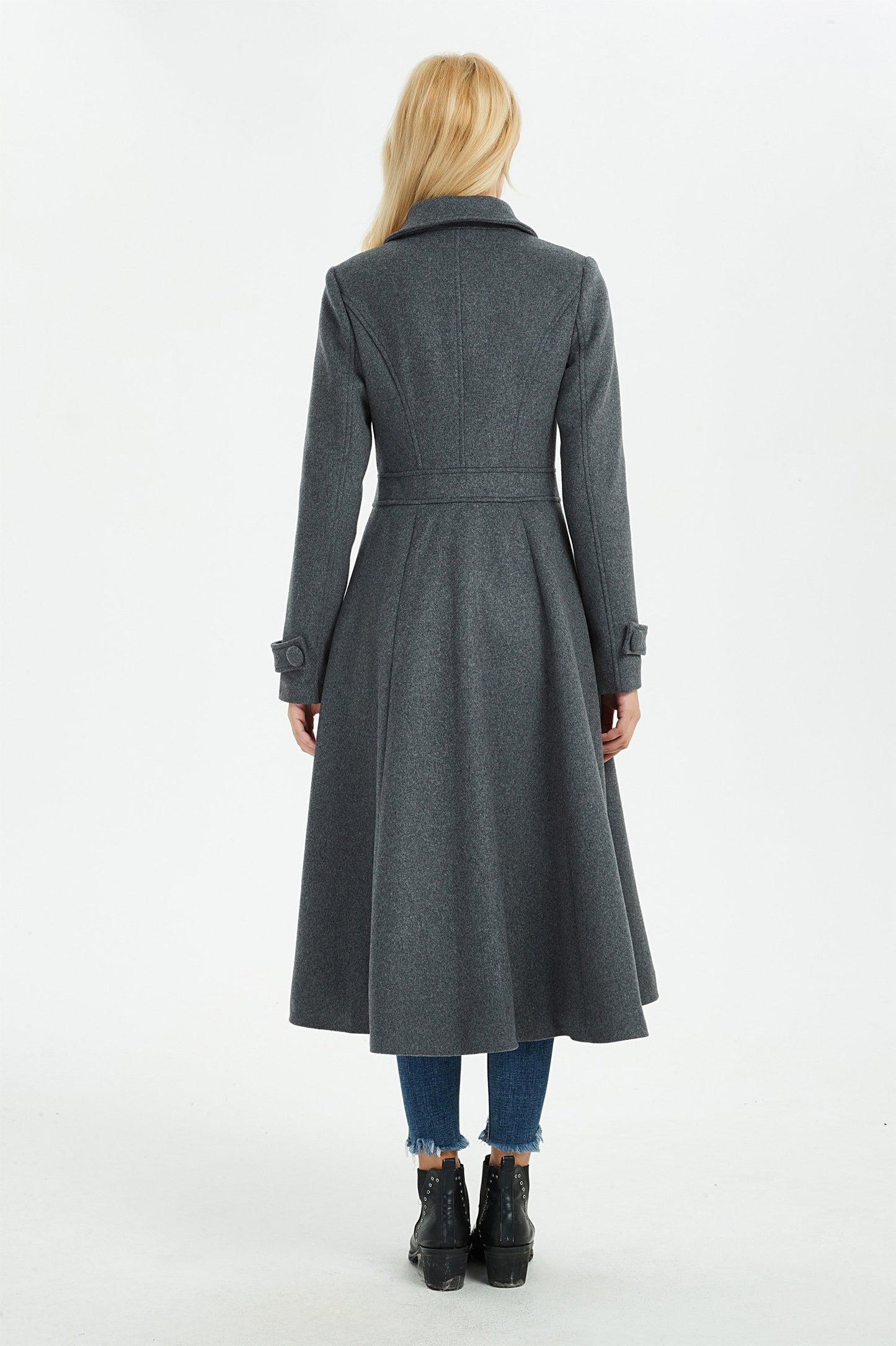 Gray winter wool coat, winter women coat, long gray wool coat, wool coat women, winter wool coat, warm coat, long warm coat C1369