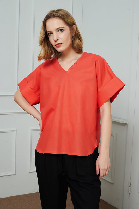 Linen top, oversized linen top, linen top for summer, simple linen top, womens linen top