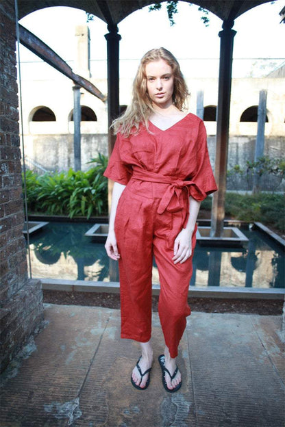 Washed long linen overall, Linen romper, Linen Jumpsuit Women, Oversized Jumpsuit, Linen jumpsuit, Loose linen Jumpsuit C1498