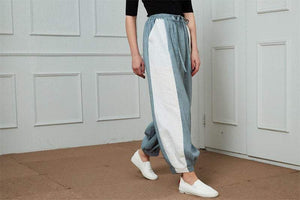 Oversize Linen Lantern Pants, Stylish Harem Pants for Women, Casual  Drawstring Elastic Waist Pants, Street Chic Sport Harem Pant C1460