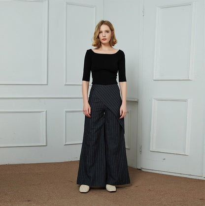 linen pants, stripe linen pants, long leg pants, width linen pants, fashion linen pants, handmade linen pants C1453