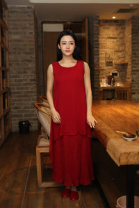 red dress