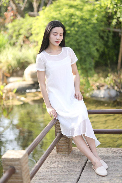 white dress