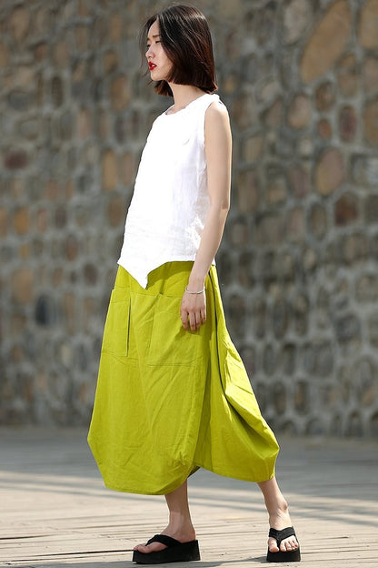 Linen blouse, white linen blouse, linen top, loose linen blouse, sleeveless linen top, summer blouse, summer linen top, women blouse CF118