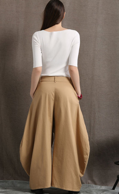 Brown pants, womens pants, summer trousers, casual pants, long pants, wide leg pants, fashion pants, loose trousers,  womens trousers C412