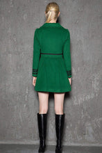 Load image into Gallery viewer, Green coat, warm coat, womens coat, wool coat, short jacket, warm coat, winter jacket, asymmetrical coat, unique jacket, coat C718
