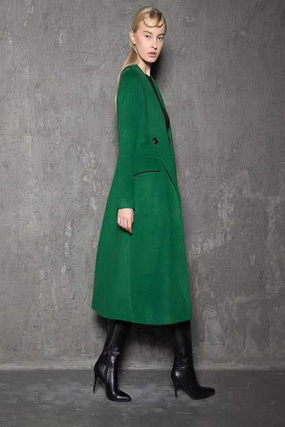 Green wool coat, Wool Coat, coat, jacket, Emerald green coat, maxi coat, Winter Coat, vintage coat, trench coat, winter coat green C715