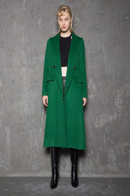 Green wool coat, Wool Coat, coat, jacket, Emerald green coat, maxi coat, Winter Coat, vintage coat, trench coat, winter coat green C715