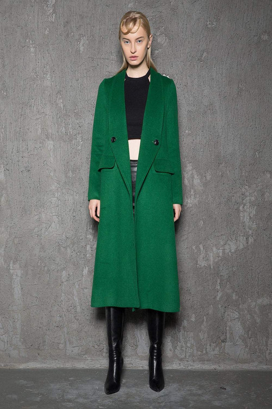 Green wool coat, Wool Coat, coat, jacket, Emerald green coat, maxi coat, Winter Coat, vintage coat, trench coat, winter coat green C715