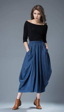 Load image into Gallery viewer, women&#39;s bubble linen skirt C826

