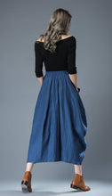 Load image into Gallery viewer, women&#39;s bubble linen skirt C826
