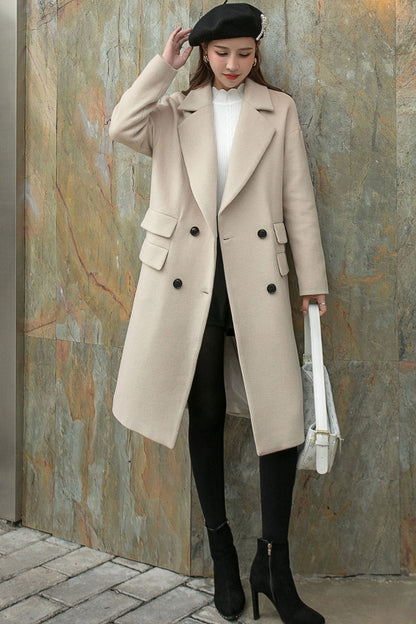 Women Loose Long Wool Coat C1763